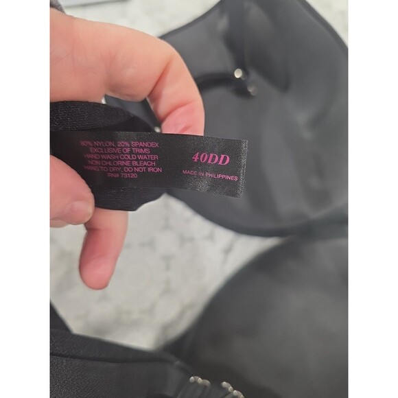 Fredericks of Hollywood Black Bra 40DD Adjustable Straps Hook & Eye Closure - Picture 4 of 6